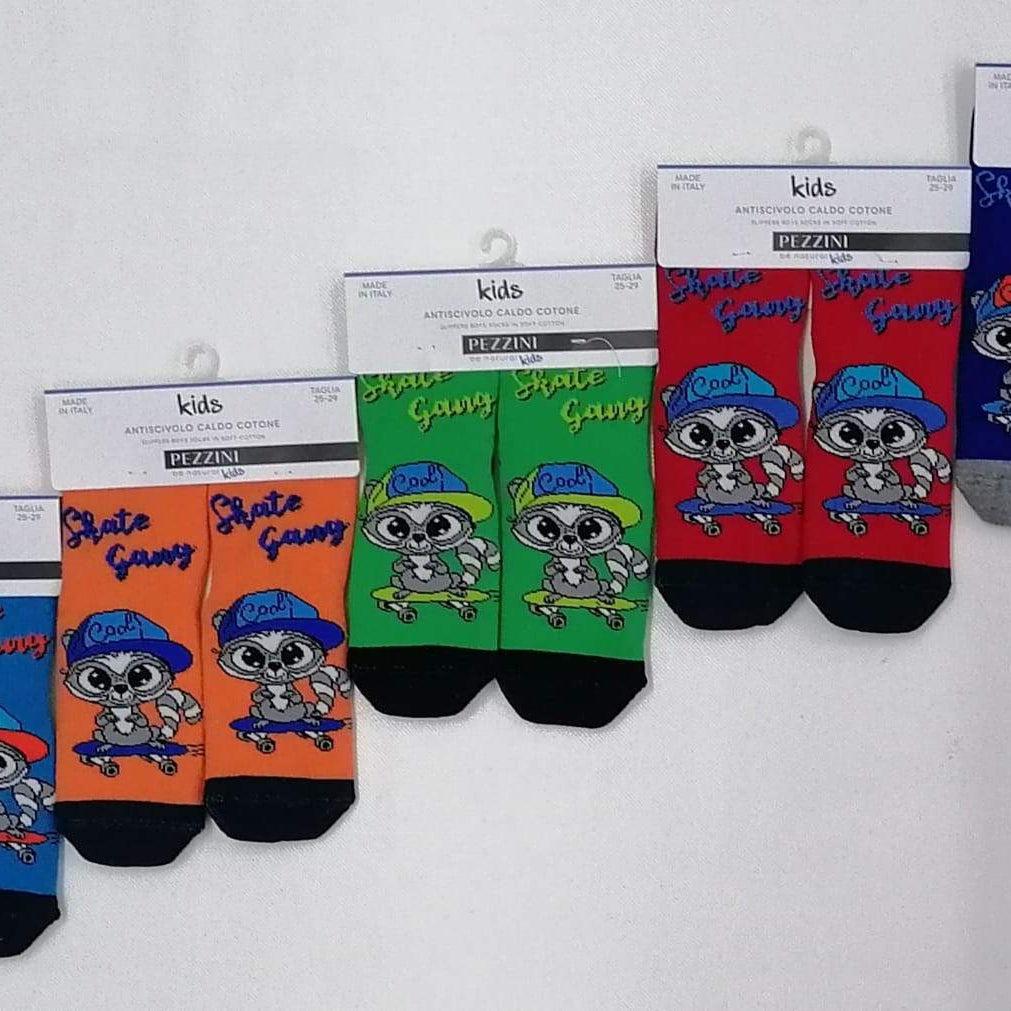 Confezioni da 6 paia di calze antiscivolo bambino Pezzini Kid's in caldo cotone BBS-PAI211701