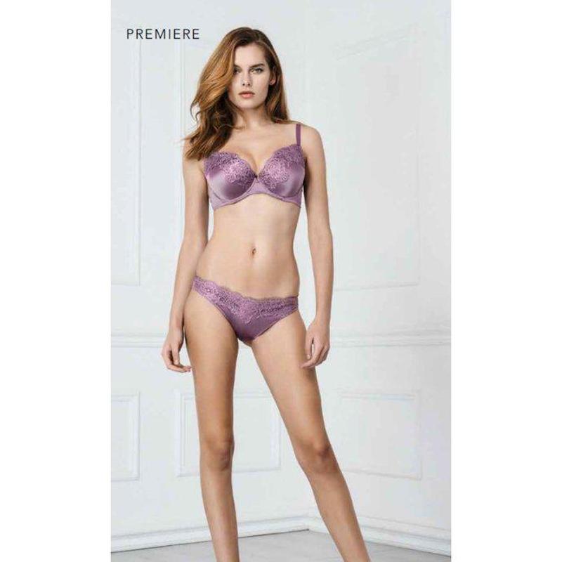 Coordinato Donna Lormar Push Up Plunge con Scollatura Profonda Soft Touch + Slip 1595