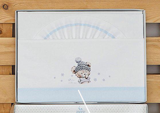 Coordinato piumone e lenzuola culla carrozzina Neonati Gary S73406