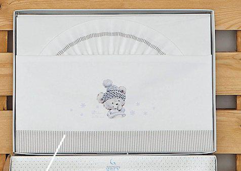 Coordinato piumone e lenzuola culla carrozzina Neonati Gary S73406