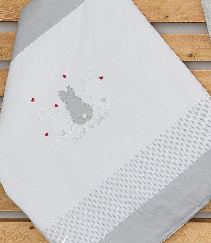Coordinato piumone e lenzuola culla carrozzina Neonati Gary S73420