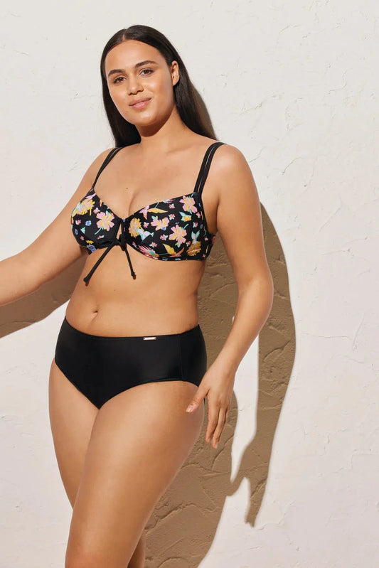 Costume da bagno donna bikini coppa D con ferretto e slip midi Ysabel Mora 82182