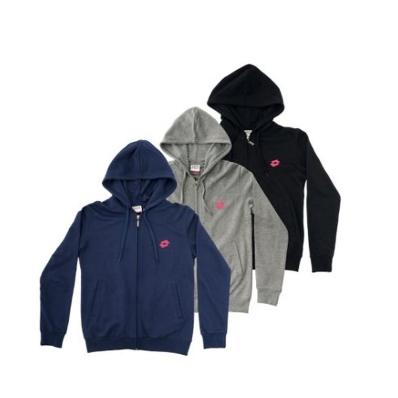 Giacca donna in cotone Lotto full zip con cappuccio LA1019