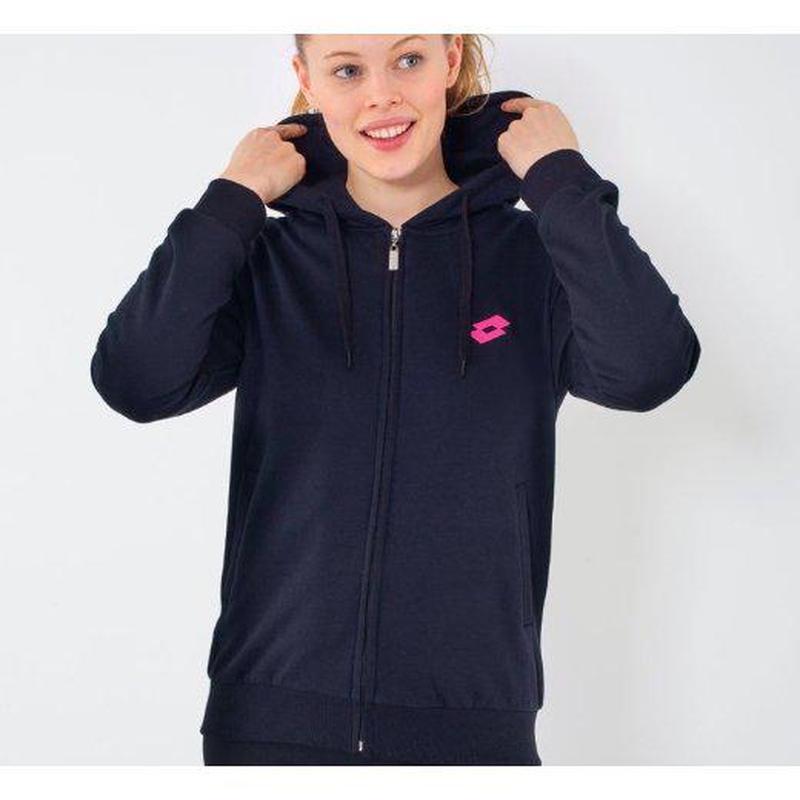 Giacca donna in cotone felpato Lotto full zip con cappuccio LA1020