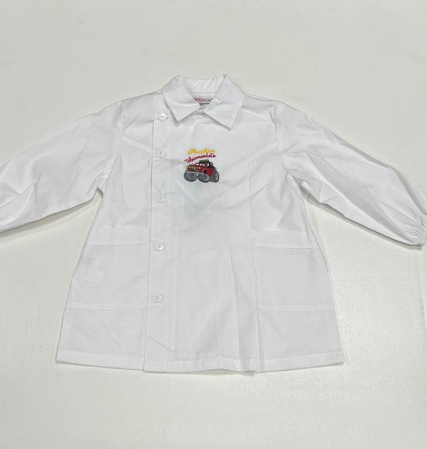 Grembiule asilo bambino con abbottonatura laterale Ambrosino ricamo Macchina Telecomandata O508