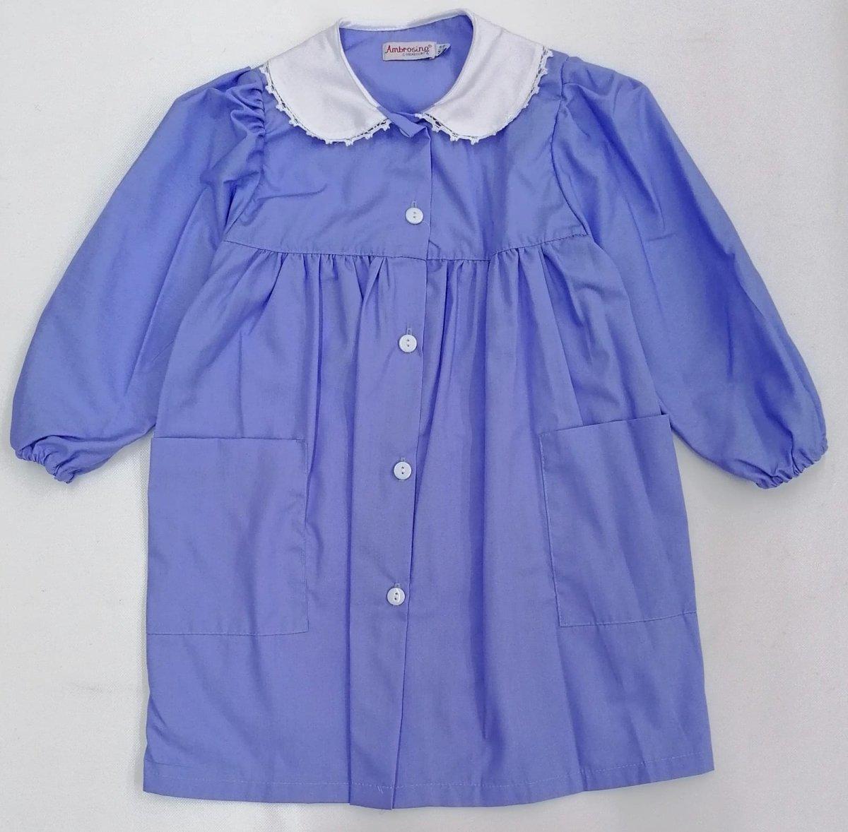 Grembiule scuola elementare bambina Ambrosino Made in Italy senza ricamo L100