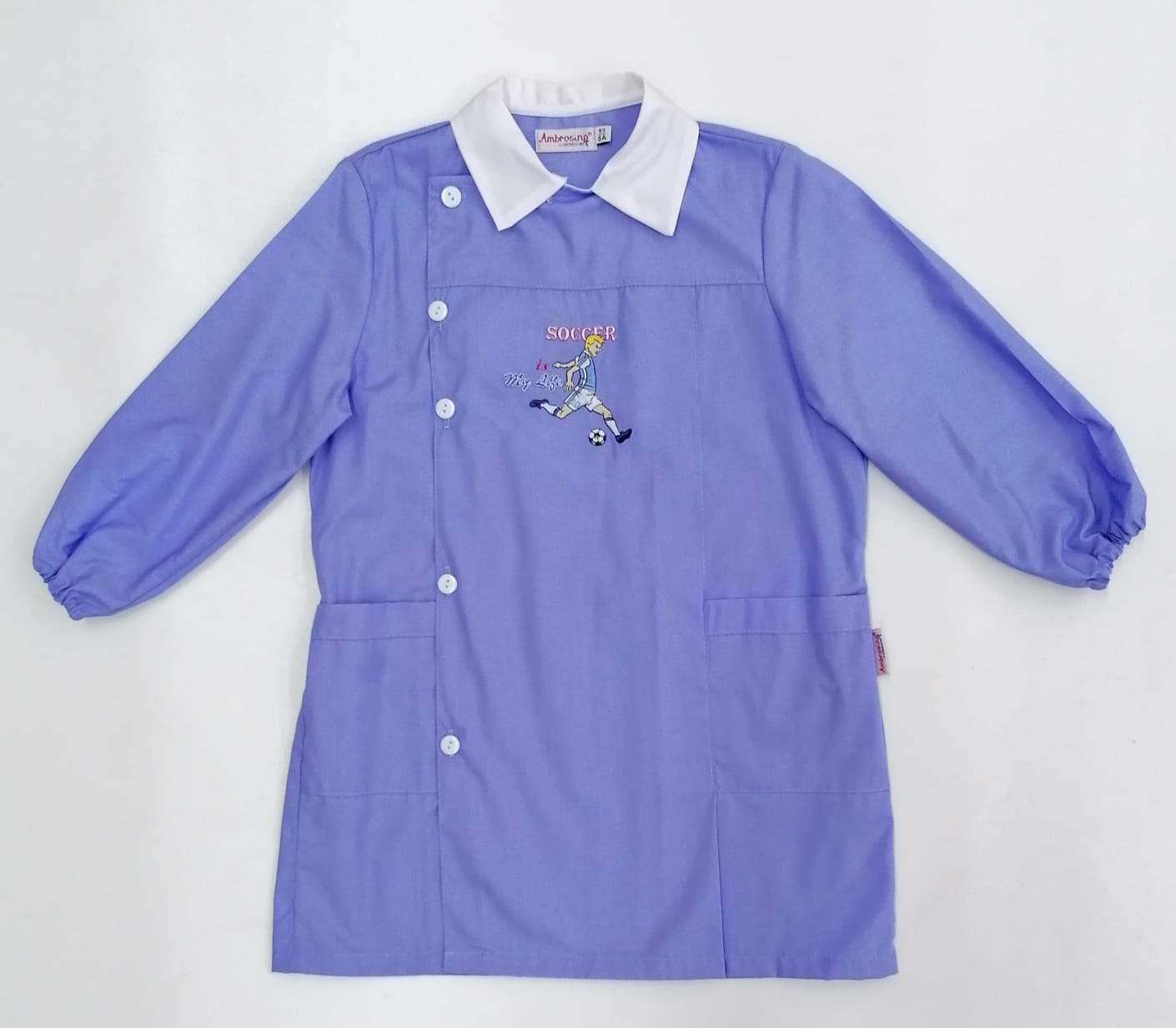 Grembiule scuola elementare bambino Ambrosino Made in Italy Soccer Calcio M209