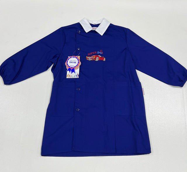 Grembiule scuola elementare bambino Ambrosino Made in Italy ricamo Super Sport O208