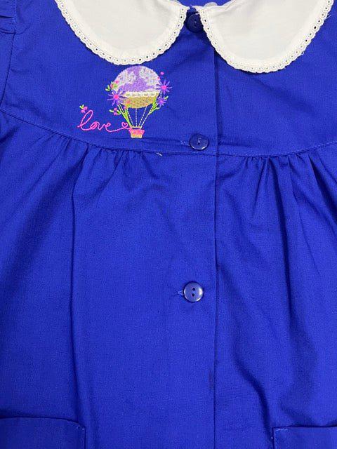 Grembiule scuola elementare blu bambina Siggi Made in Italy Love 3908
