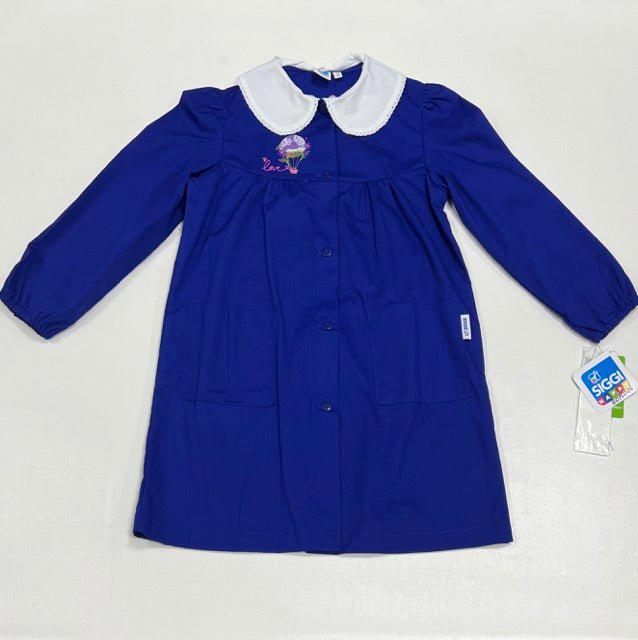 Grembiule scuola elementare blu bambina Siggi Made in Italy Love 3908