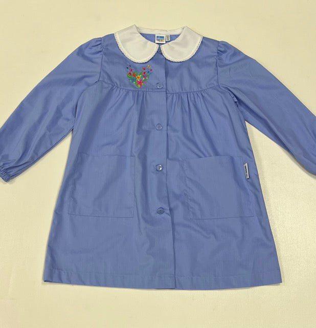 Grembiule scuola elementare celeste bambina Siggi Made in Italy ricamo Love 3904