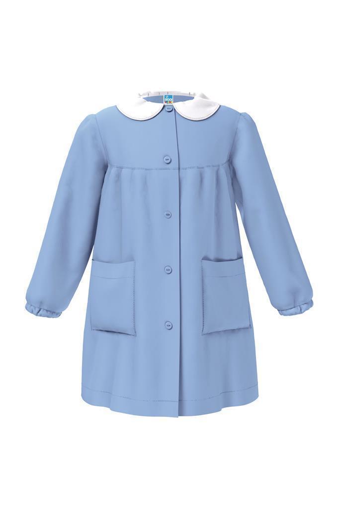 Grembiule scuola elementare celeste bambina Siggi Made in Italy senza ricamo 2888