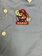 Grembiule scuola elementare celeste bambino Nintendo Super Mario Bros Made in Italy G507