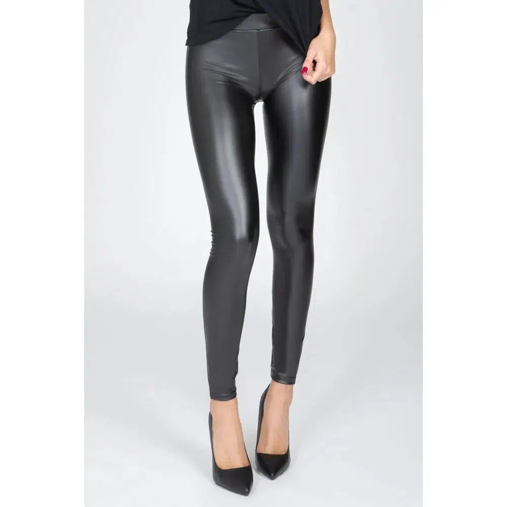 Leggings donna Meritex in ecopelle elasticizzato 3768 Thermal Skin