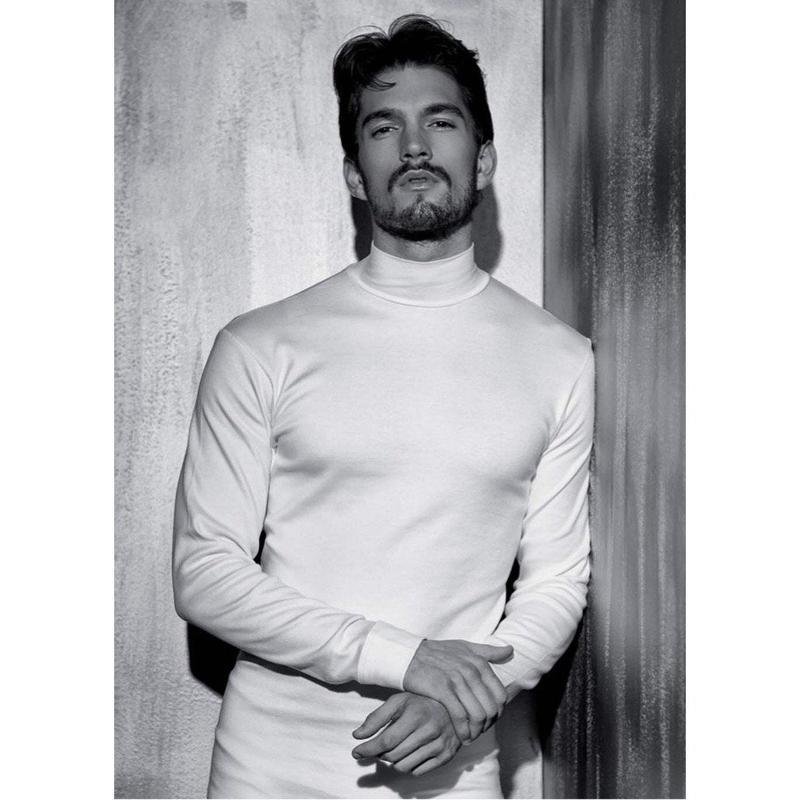 Maglia Uomo 100% cotone interlock Coveri collo lupetto manica lunga ET1205