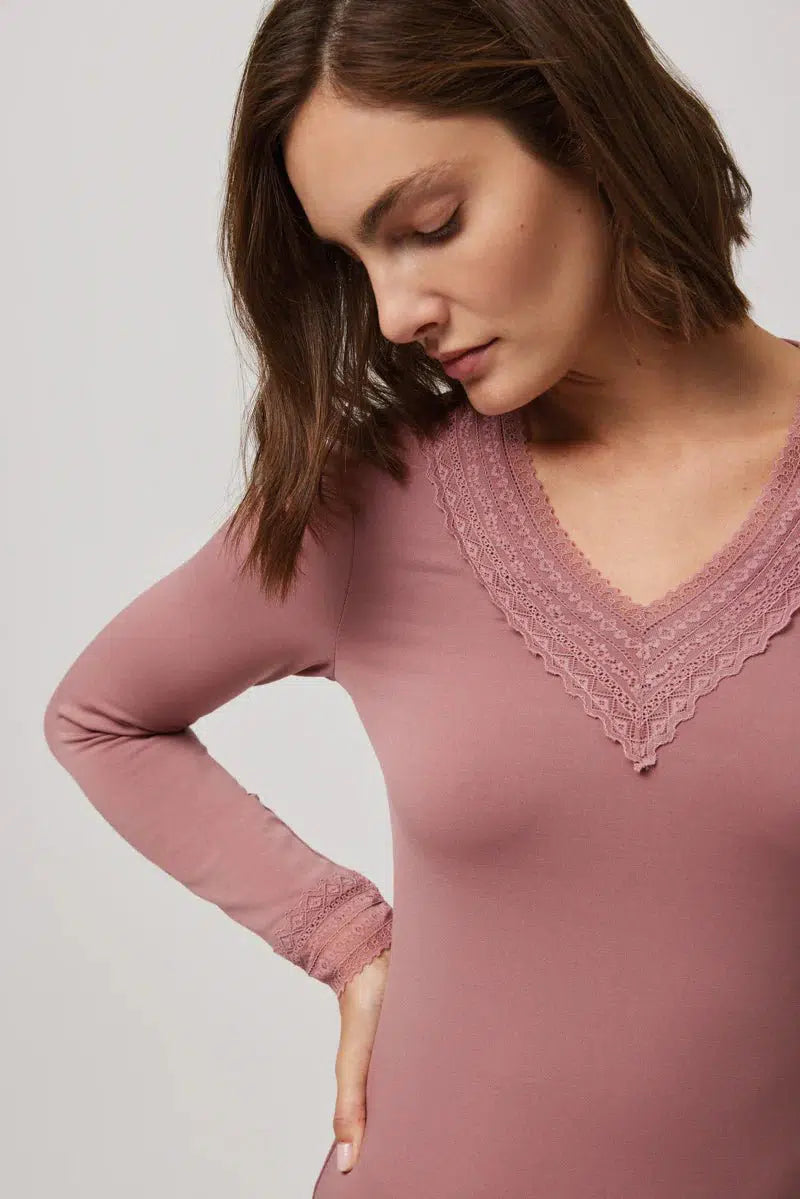 Maglia donna termica a punta Ysabel Mora 70012