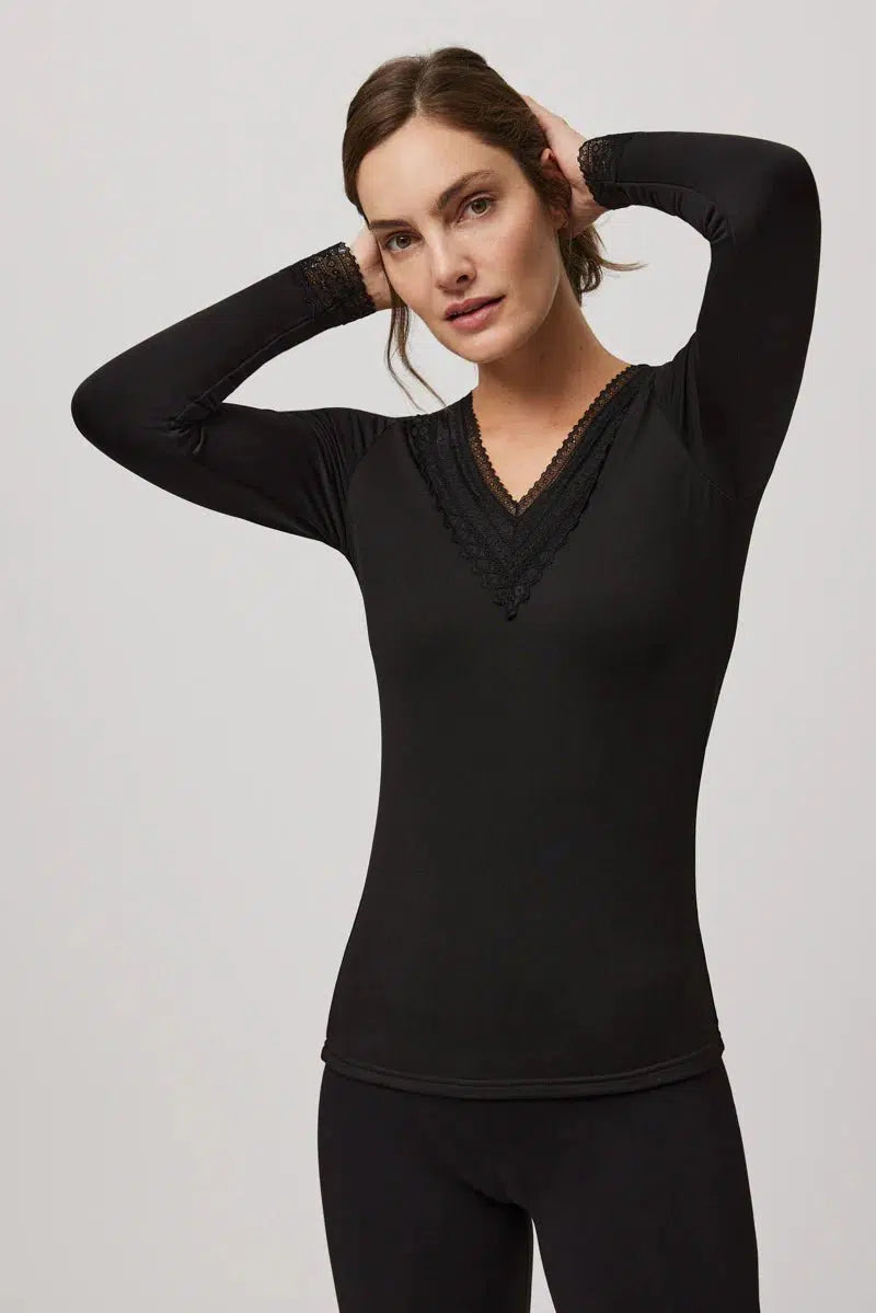 Maglia donna termica a punta Ysabel Mora 70012