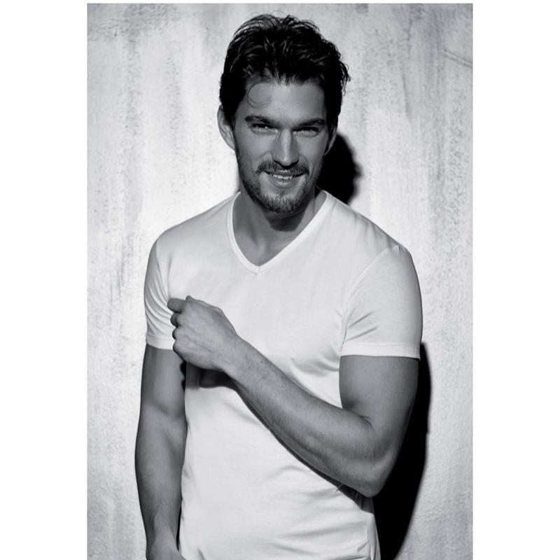 Maglia intima mezza manica scollo a V uomo Enrico Coveri bielastico ET1001