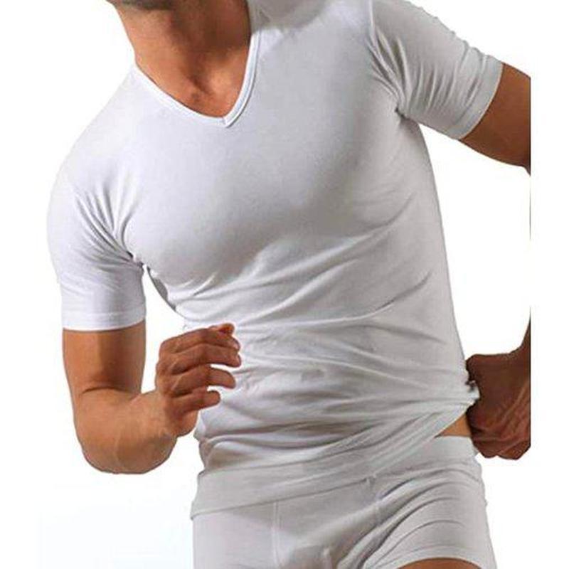 Maglia uomo Divo mezza manica collo a punta 50925