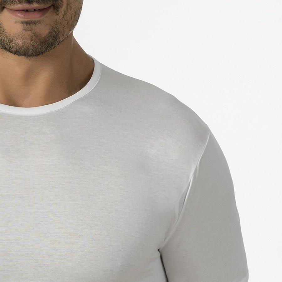 Maglia uomo mezza manica a giro in filo di scozia pettinato Max Fender by Marlene 30313