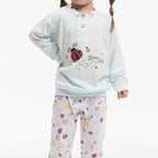 Pigiama Gary neonata manica lunga puro cotone jersey bambina P10003