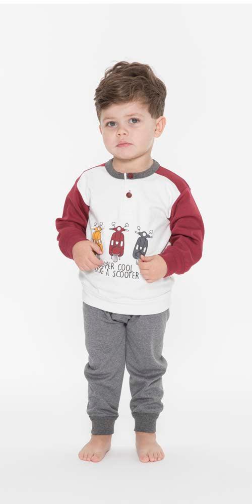 Pigiama Gary neonato interlock 2 bottoni Q10010