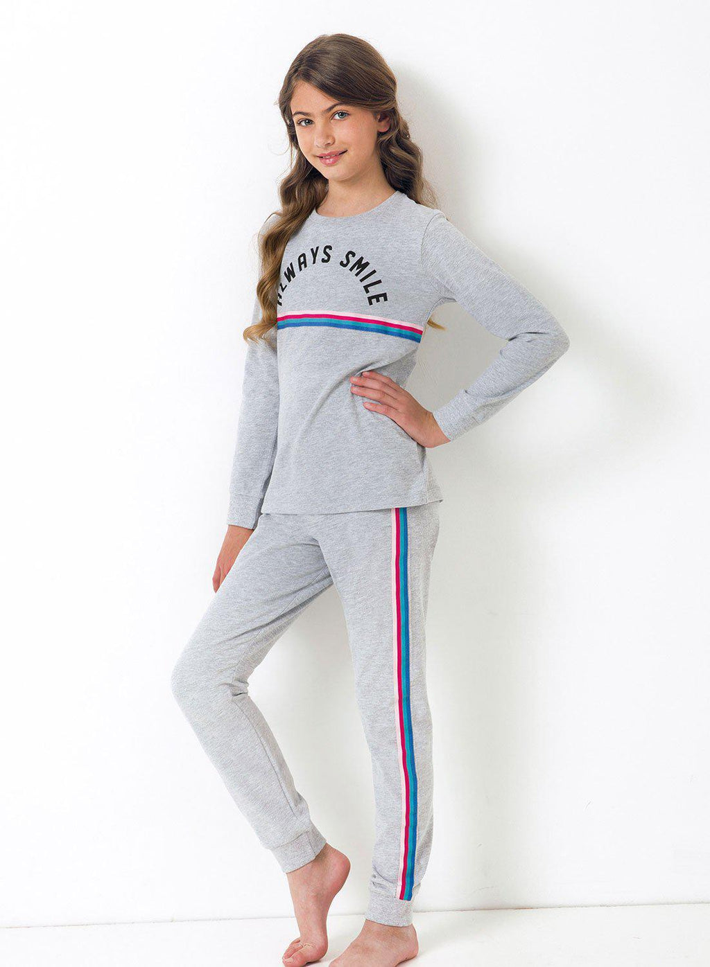 Pigiama caldo cotone Jadea bambina interlock P7002