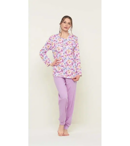 Pigiama calibrato donna Jersey serfaino Gary puro cotone U50056CONF