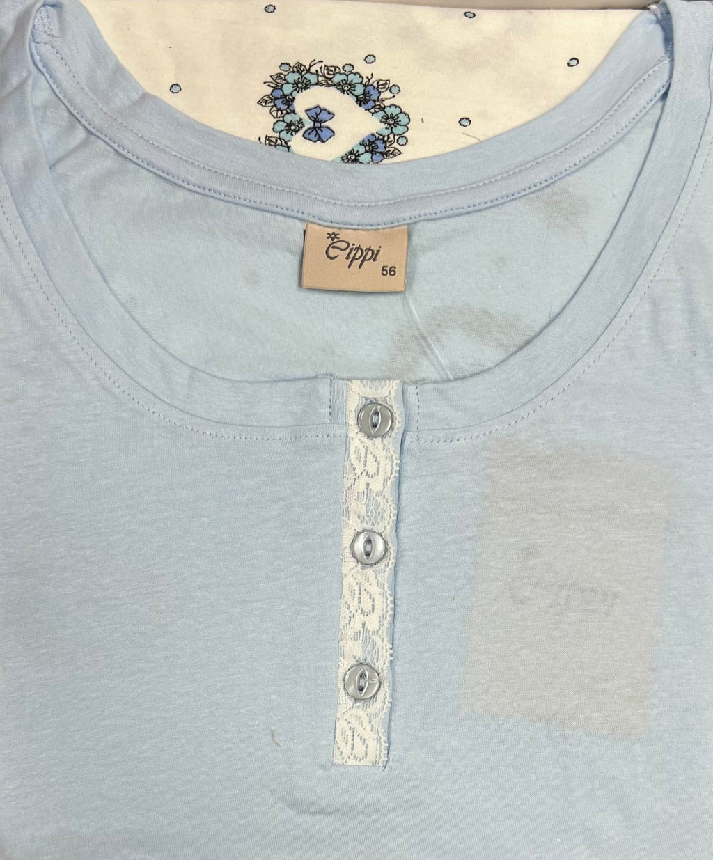 Pigiama donna calibrato canotta e pescatore Cippi 100% cotone 8656