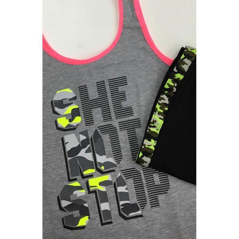 Pigiama donna spalla larga leggings Intimami ID579