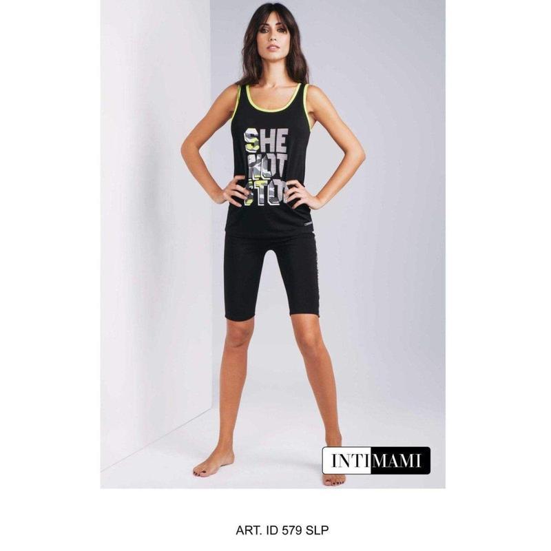 Pigiama donna spalla larga leggings Intimami ID579