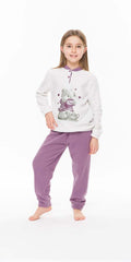 Pigiama invernale bambina/ragazza flanellato in Punto Milano Gary S30055