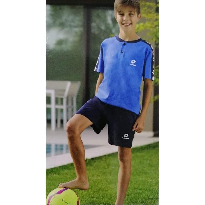 Pigiama ragazzo corto serafino 100% cotone Lotto LP8017