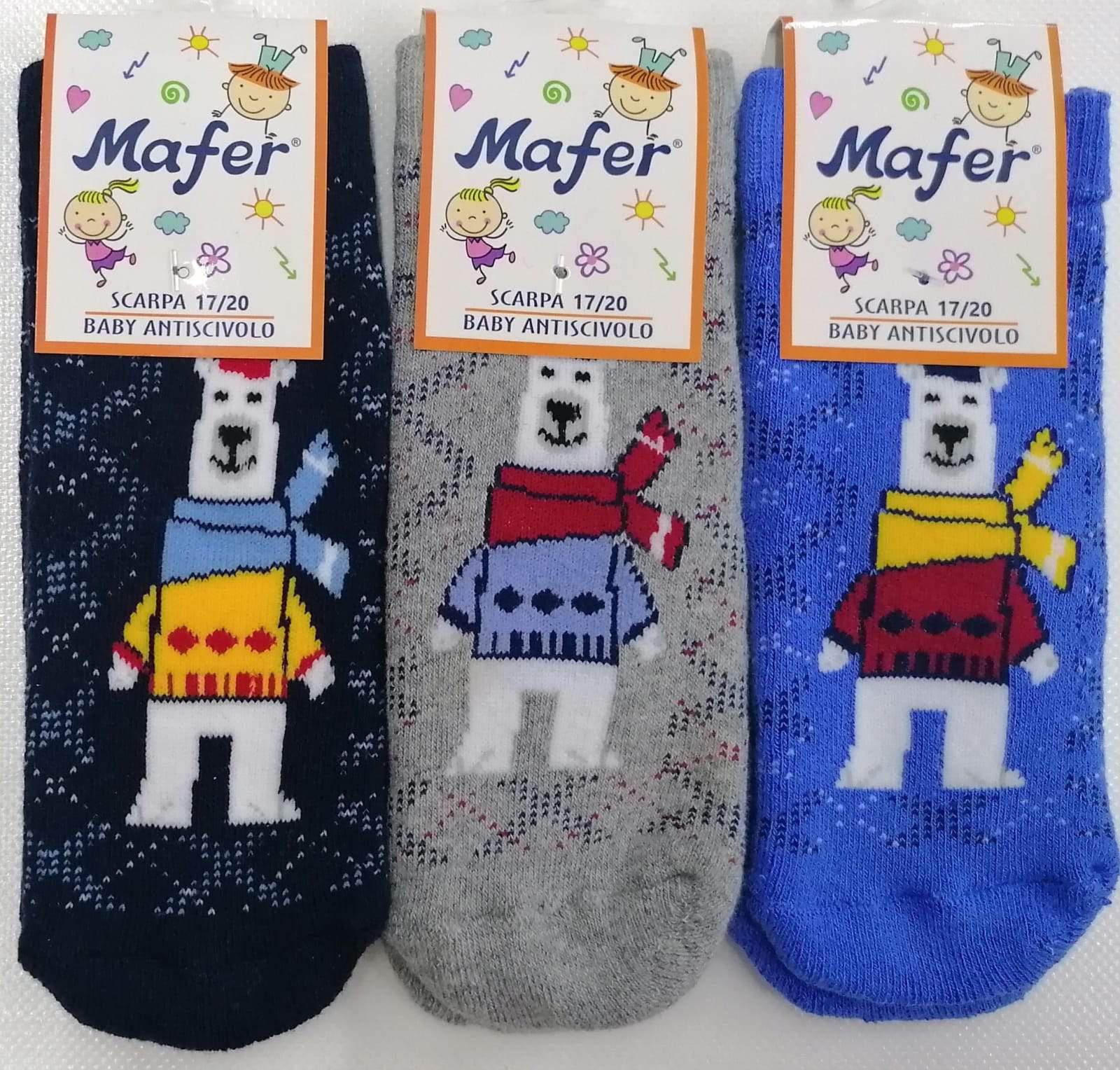 Calze antiscivolo baby in caldo cotone Mafer BAN6556 - Caos Intimo Donna - Uomo - Bambini - Casa - Mafer