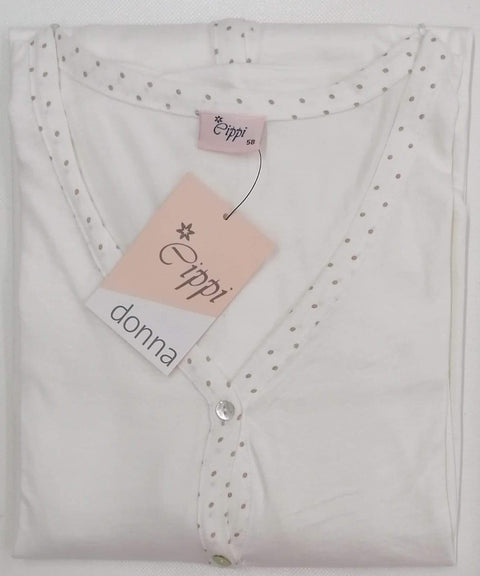 Camicia da notte aperta donna calibrato puro cotone Cippi C - 3774 - Caos Intimo Donna - Uomo - Bambini - Casa - Cippi