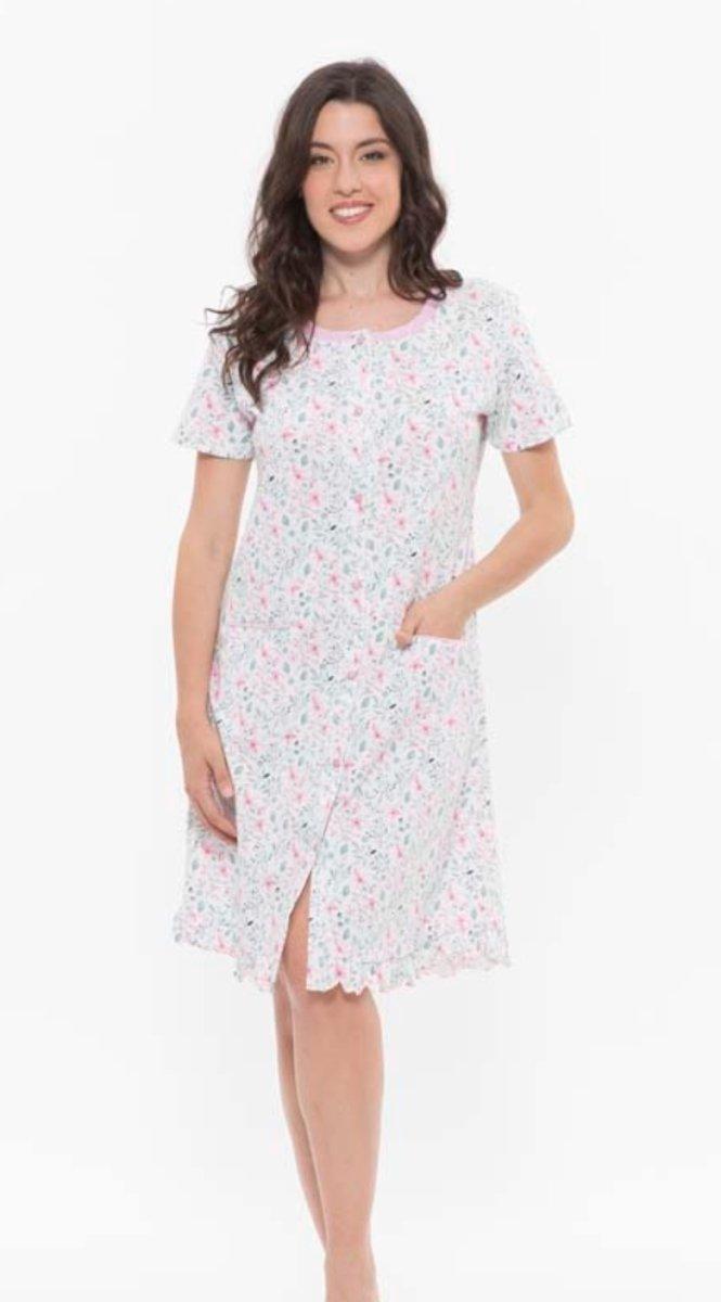 Camicia da notte aperta mezza manica donna Jersey Gary R55057 - Caos Intimo Donna - Uomo - Bambini - Casa - Gary