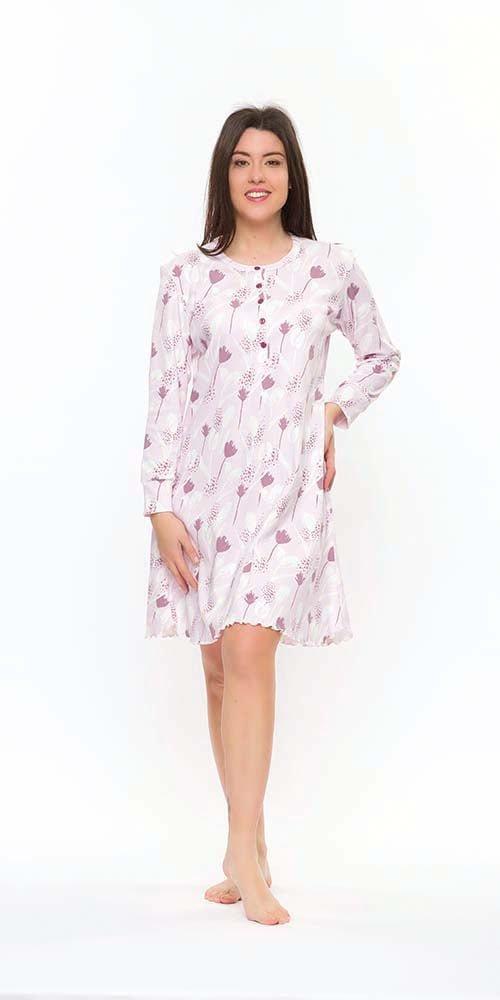 Camicia da notte donna serafino invernale interlock Gary S50032 - Caos Intimo Donna - Uomo - Bambini - Casa - Gary