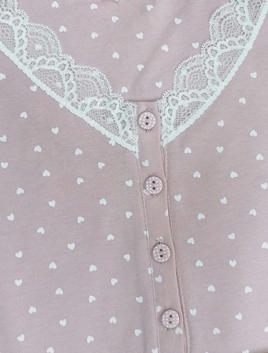 Camicia da notte serafino donna mezza manica cotone Noidinotte Delia Corason Stars LA2517AB - Caos Intimo Donna - Uomo - Bambini - Casa - Noidinotte