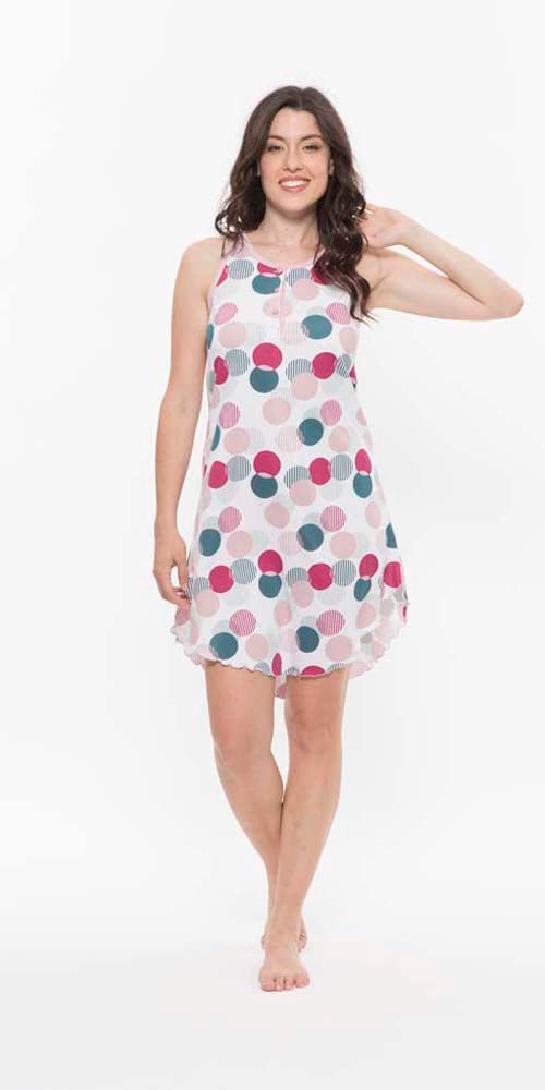 Camicia da notte spalla donna Jersey Gary R55078 - Caos Intimo Donna - Uomo - Bambini - Casa - Gary