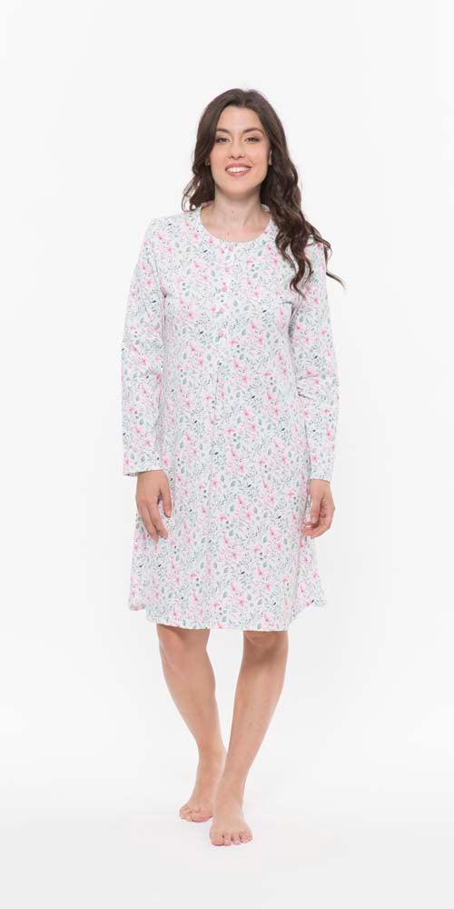 Camicia donna serafino Jersey Gary puro cotone R50052 - Caos Intimo Donna - Uomo - Bambini - Casa - Gary