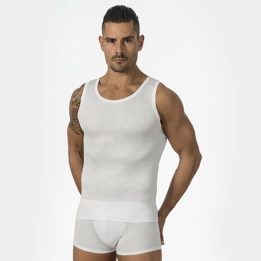 Canotta Uomo spalla larga costina filo di scozia Max Fender by Marlene 30577 - Caos Intimo Donna - Uomo - Bambini - Casa - Marlene