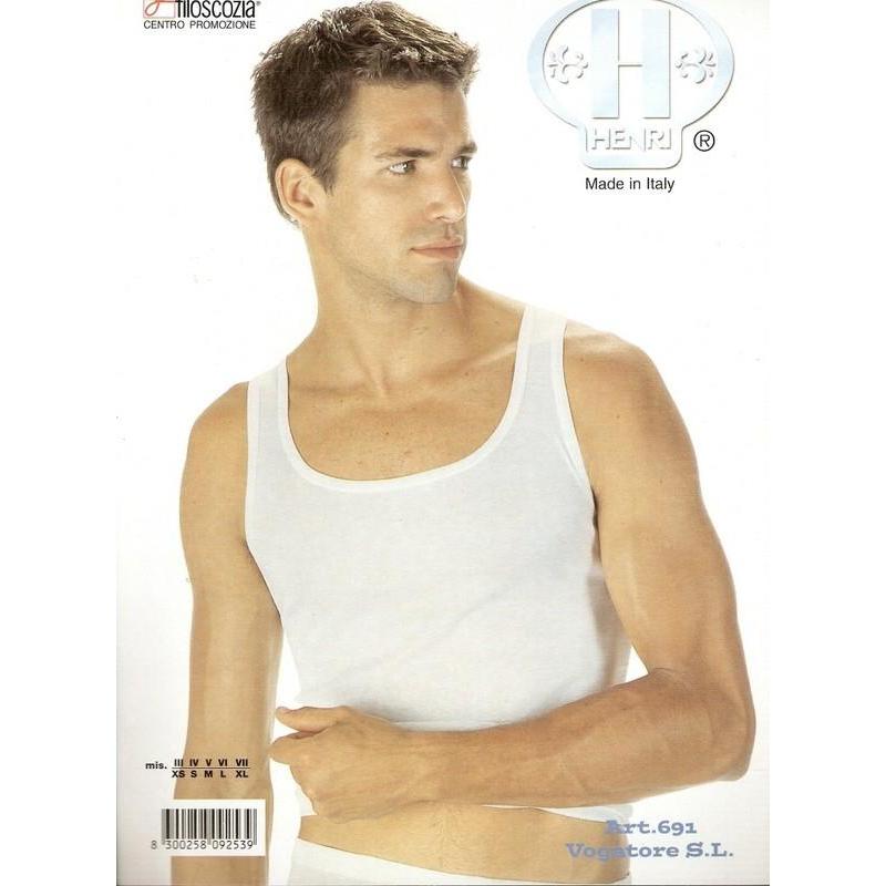 Canotta Uomo spalla larga filo di scozia Henri 691 - Caos Intimo Donna - Uomo - Bambini - Casa - Henri
