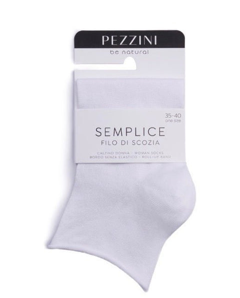 Confezione da 12 paia di calze donna taglio vivo Pezzini in filo di Scozia Semplice - Caos Intimo Donna - Uomo - Bambini - Casa - Pezzini