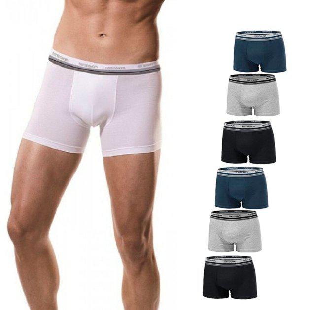 Confezione da 3 Boxer uomo Nottingham cotone bielastico rasato tinta unita BX80 - Caos Intimo Donna - Uomo - Bambini - Casa - Nottingham