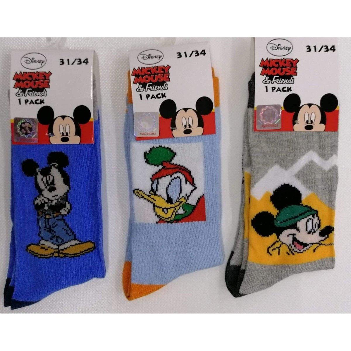 Confezione da 3 paia di calze corte bimbo in caldo cotone Topolino Mickey Mouse Disney HS30456 - Caos Intimo Donna - Uomo - Bambini - Casa - Disney