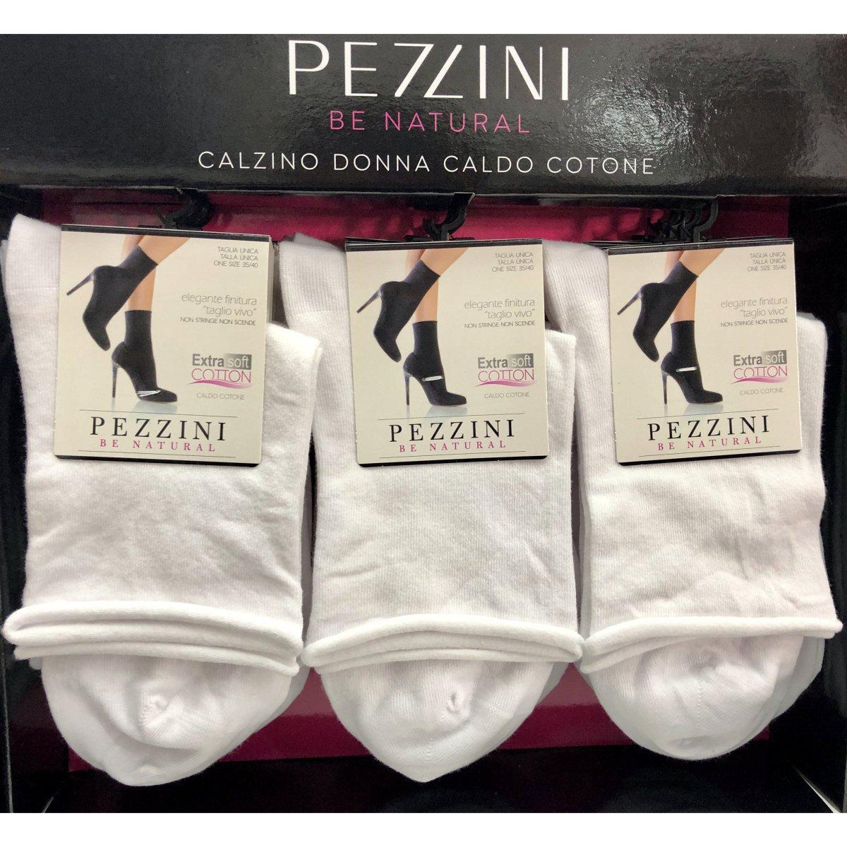 Confezione da 3 paia di calze donna in caldo cotone Pezzini Be Natural taglio vivo DCZ-Casual - Caos Intimo Donna - Uomo - Bambini - Casa - Pezzini