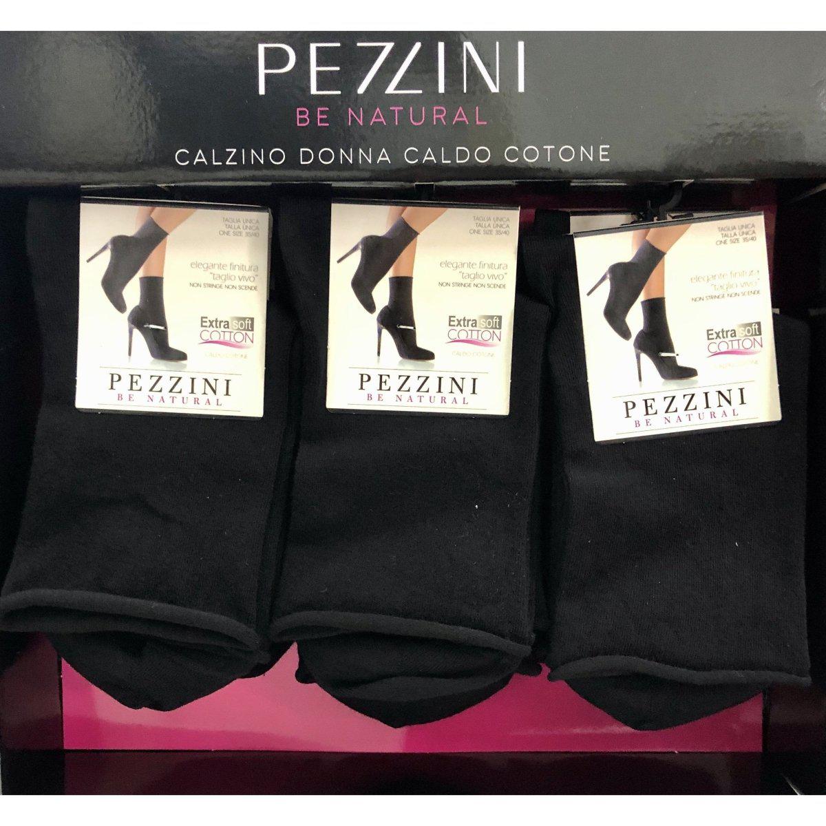 Confezione da 3 paia di calze donna in caldo cotone Pezzini Be Natural taglio vivo DCZ-Casual - Caos Intimo Donna - Uomo - Bambini - Casa - Pezzini
