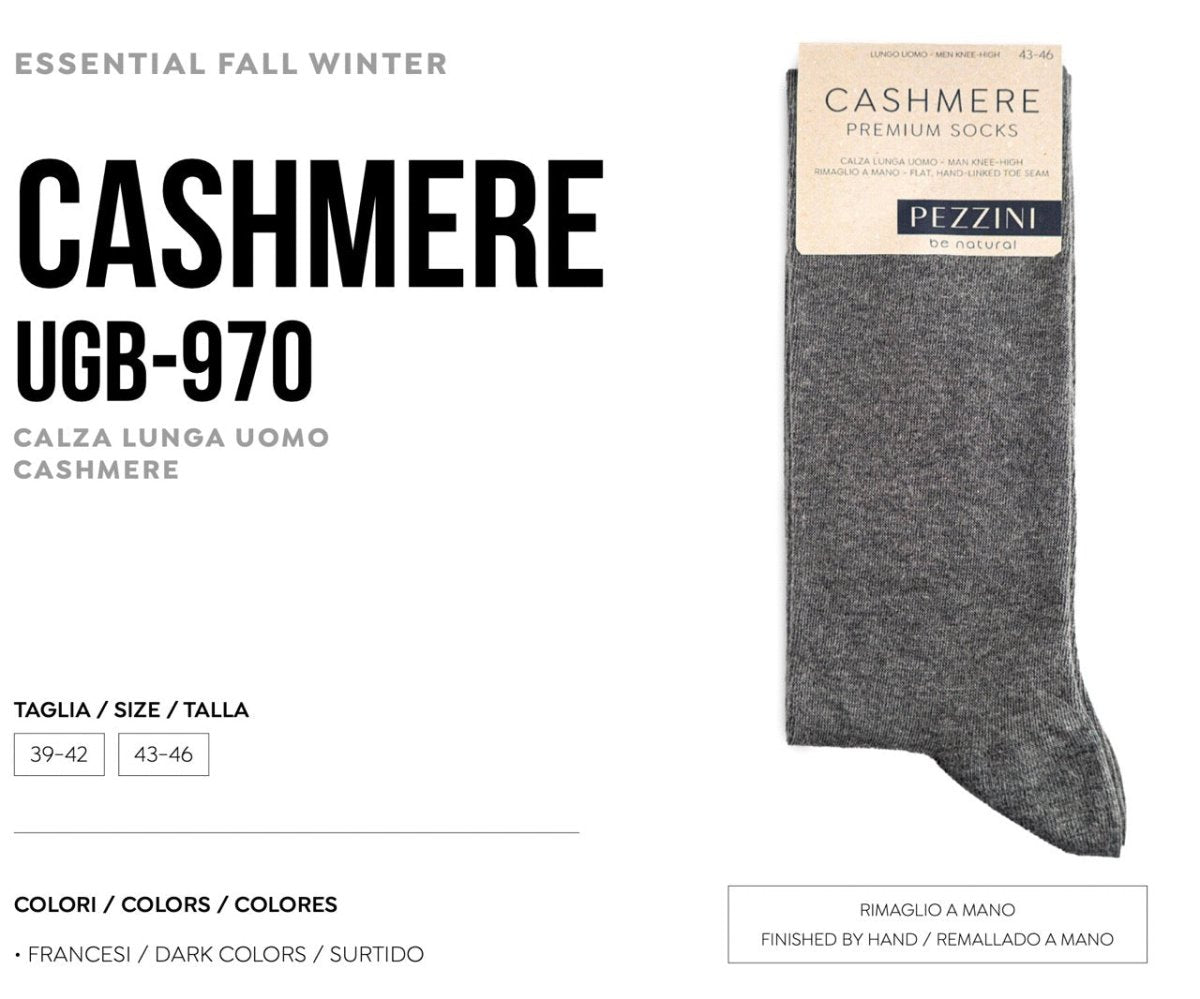 Confezione da 3 paia di calze lunghe uomo in morbido cashmere rasato Pezzini Ugb-Cashmere - Caos Intimo Donna - Uomo - Bambini - Casa - Pezzini