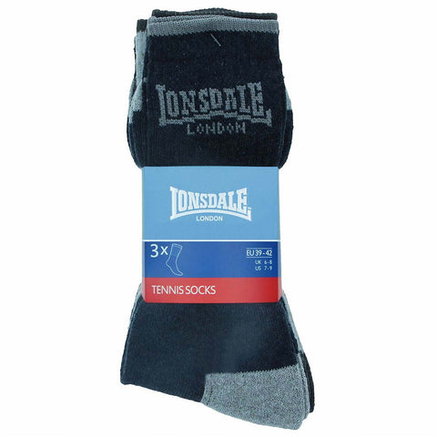 Confezione da 3 paia di calze sportive in spugna tech unisex uomo donna Lonsdale LNS04 - Caos Intimo Donna - Uomo - Bambini - Casa - Lonsdale