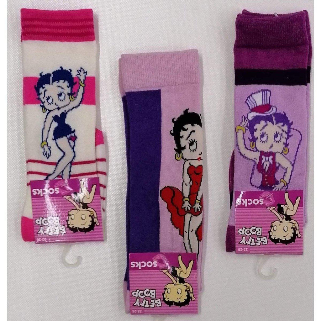 Confezione da 3 paia di calzettoni bimba in caldo cotone Betty Boop HS80473 - Caos Intimo Donna - Uomo - Bambini - Casa - Disney